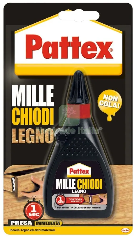 12PZ PATTEX MILLECHIODI LEGNO GR.100 — Chiodi e graffe — rif. FERX.30346 12PZ PATTEX MILLECHIODI LEGNO GR.100 — Chiodi e graffe — rif. FERX.30346