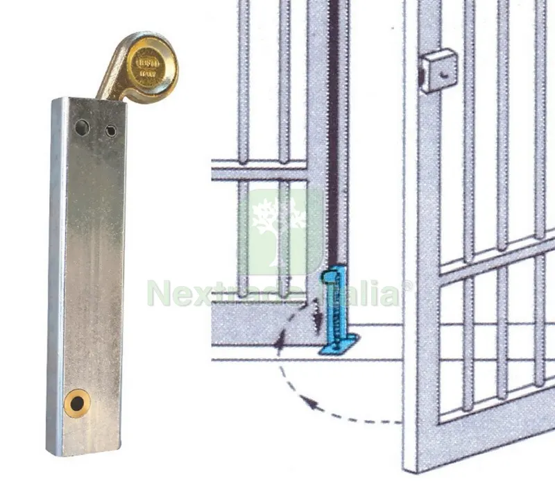 6PZ Paletto Automatico in Acciaio Zincato con Leva in Ottone ART. 418 — Ferramenta porte e finestre — rif. FERX.30499 6PZ Paletto Automatico in Acciaio Zincato con Leva in Ottone ART. 418 — Ferramenta porte e finestre — rif. FERX.30499