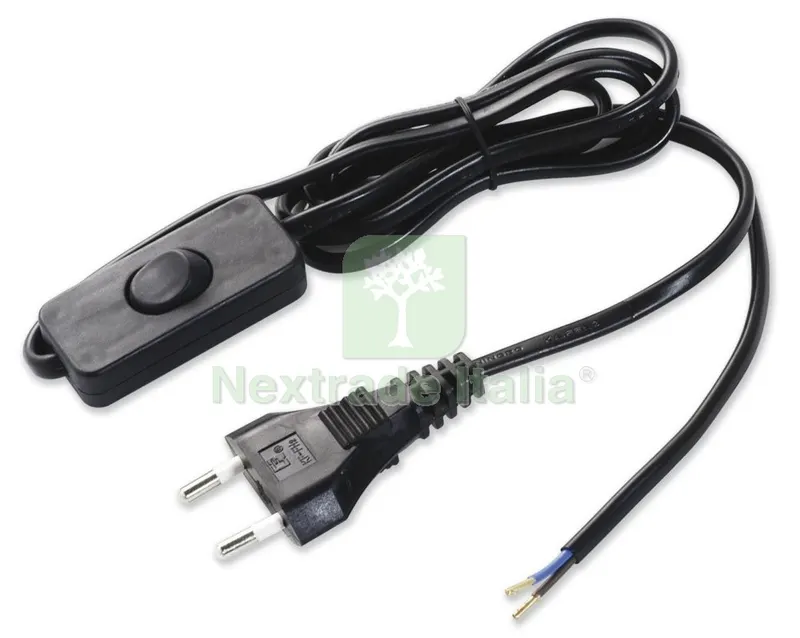 5PL PL CAVO ML.1,5 2X0,75 CON INTERRUTTORE NERO — Interruttori e prese — rif. FERX.30598 5PL PL CAVO ML.1,5 2X0,75 CON INTERRUTTORE NERO — Interruttori e prese — rif. FERX.30598
