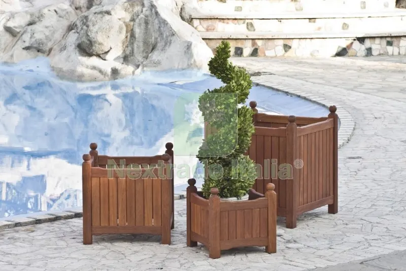 Keruing Set 3 Fioriere — Vasi e fioriere — rif. FERX.30630