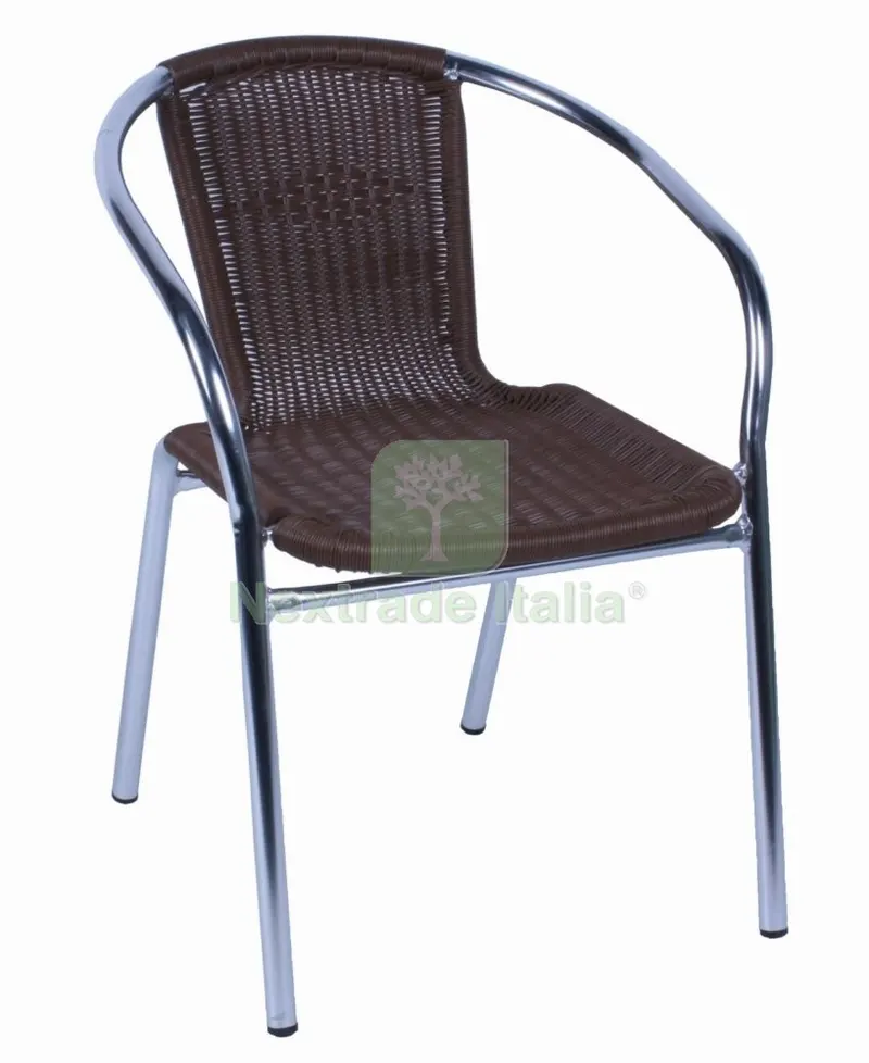 Poltrona in Alluminio e Rattan "club" — Arredo — rif. FERX.31440 Poltrona in Alluminio e Rattan "club" — Arredo — rif. FERX.31440