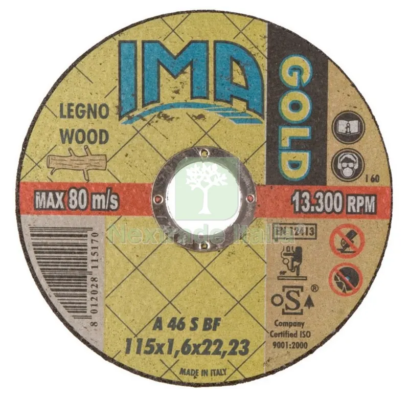 50PZ IMA MINIDISCO X LEGNO PIANO DIAMETRO 115X1,6X22 — Punte, frese e dischi — rif. FERX.31447 50PZ IMA MINIDISCO X LEGNO PIANO DIAMETRO 115X1,6X22 — Punte, frese e dischi — rif. FERX.31447