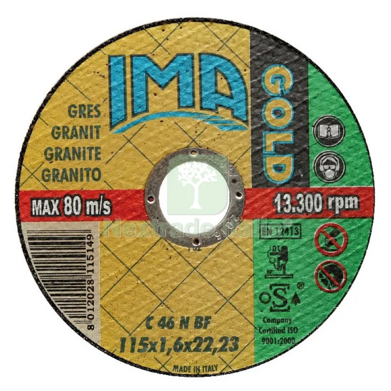 50PZ MINIDISCO X CERAMICA IMA PIANO DIAMETRO 115X1,6X22 — Punte, frese e dischi — rif. FERX.31454