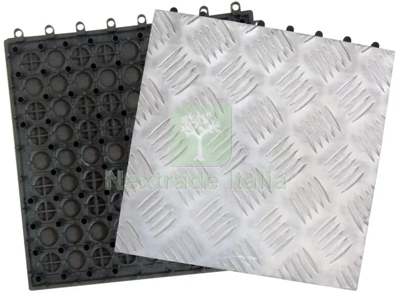 10PZ Piastrella Alluminio Antiscivolo CM.30X30 — Accessori bagno — rif. FERX.31513 10PZ Piastrella Alluminio Antiscivolo CM.30X30 — Accessori bagno — rif. FERX.31513