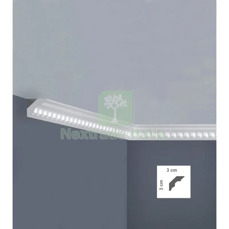 10PZ Cornice Polistirene CM.200 ART. X39 (SF39) — Accessori bagno — rif. FERX.32115