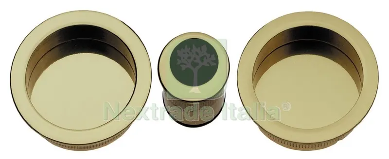 Kit Maniglie x Porte Scorrevoli in Ottone Lucido — Maniglie e pomelli — rif. FERX.3228