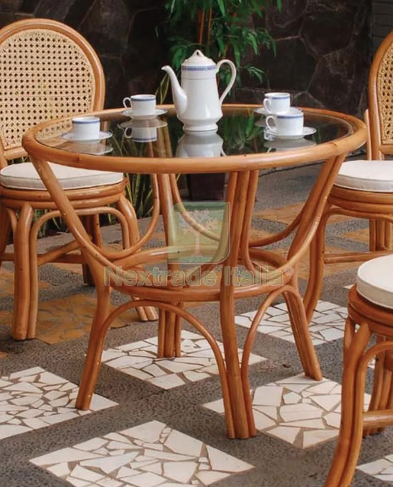 Tavolo Rattan "arving" Diametro 70 — Casalinghi e organizzazione — rif. FERX.32452