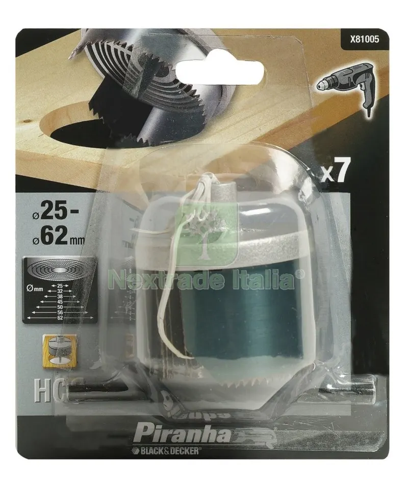 PIRANHA X81005 7 SEGHE A TAZZA H.40 — Tubi e raccordi — rif. FERX.32966