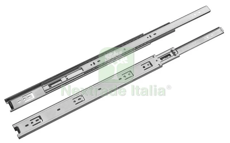 15COPPIE Guide per Cassetti a Estrazione Totale in Acciaio Zincato Lucido CM.45 — Scarichi e sifoni — rif. FERX.33071 15COPPIE Guide per Cassetti a Estrazione Totale in Acciaio Zincato Lucido CM.45 — Scarichi e sifoni — rif. FERX.33071