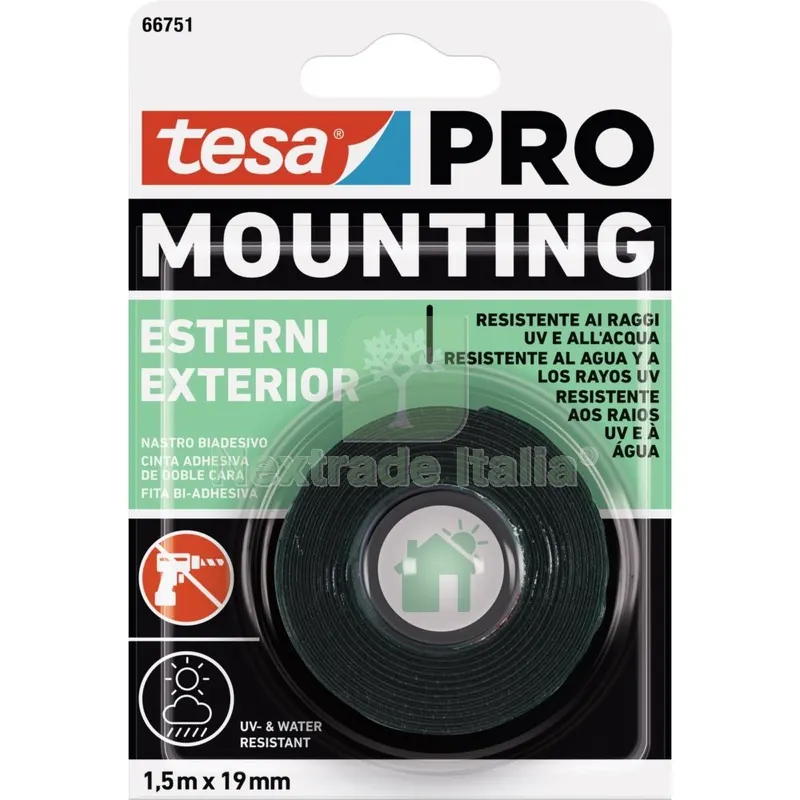 12PZ TESA NASTRO BIADESIVO MOUNTING PRO ESTERNO MT.1,5X19MM. — Adesivi e sigillanti — rif. FERX.3314