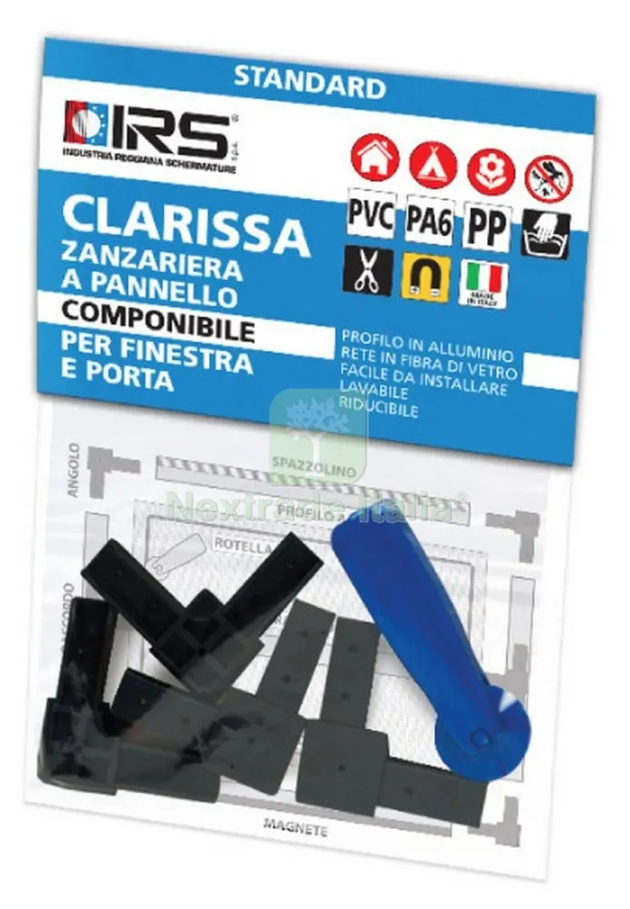 ZANZARIERA IRS CLARISSA BL 4 ANGOLI + ROTELLA — Tende e zanzariere — rif. FERX.33141