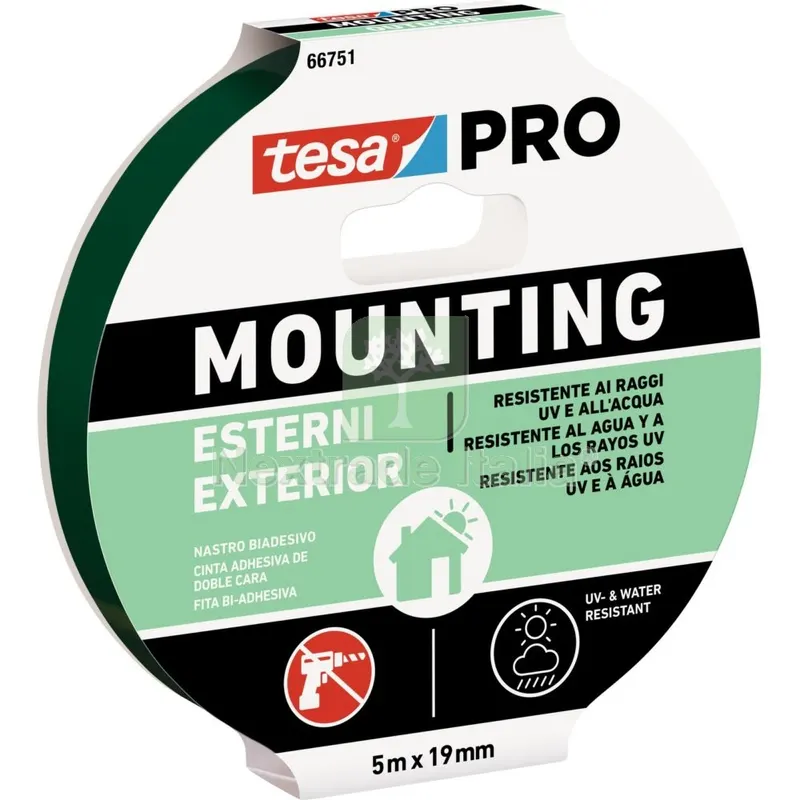 10PZ TESA NASTRO BIADESIVO MOUNTING PRO ESTERNO MT.5X19MM. — Adesivi e sigillanti — rif. FERX.3315 10PZ TESA NASTRO BIADESIVO MOUNTING PRO ESTERNO MT.5X19MM. — Adesivi e sigillanti — rif. FERX.3315