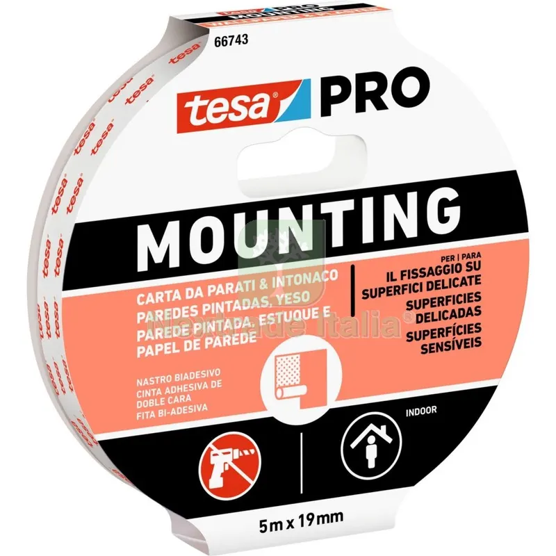 10PZ TESA NASTRO BIADESIVO MOUNTING PRO MURO MT.5X19MM. — Adesivi e sigillanti — rif. FERX.3327 10PZ TESA NASTRO BIADESIVO MOUNTING PRO MURO MT.5X19MM. — Adesivi e sigillanti — rif. FERX.3327
