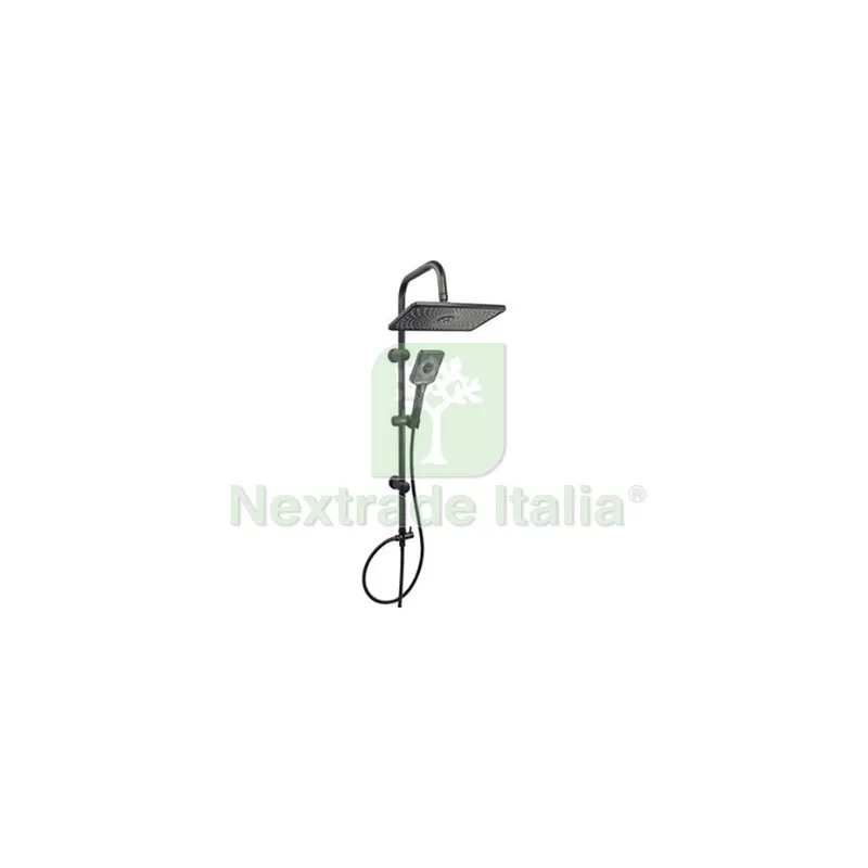 COLONNA DOCCIA CON SOFFIONE CM. 20X30 + DOCCETTA LX-4002 NERO OPACO — Rubinetti e valvole — rif. FERX.3344 COLONNA DOCCIA CON SOFFIONE CM. 20X30 + DOCCETTA LX-4002 NERO OPACO — Rubinetti e valvole — rif. FERX.3344