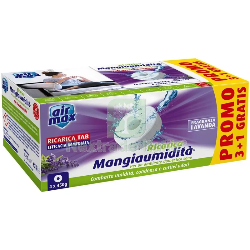 6CF AIRMAX ASSORBIUMIDITA RICARICA TAB LAVANDA 4 PZ X450 G — Diluenti e solventi — rif. FERX.3354 6CF AIRMAX ASSORBIUMIDITA RICARICA TAB LAVANDA 4 PZ X450 G — Diluenti e solventi — rif. FERX.3354