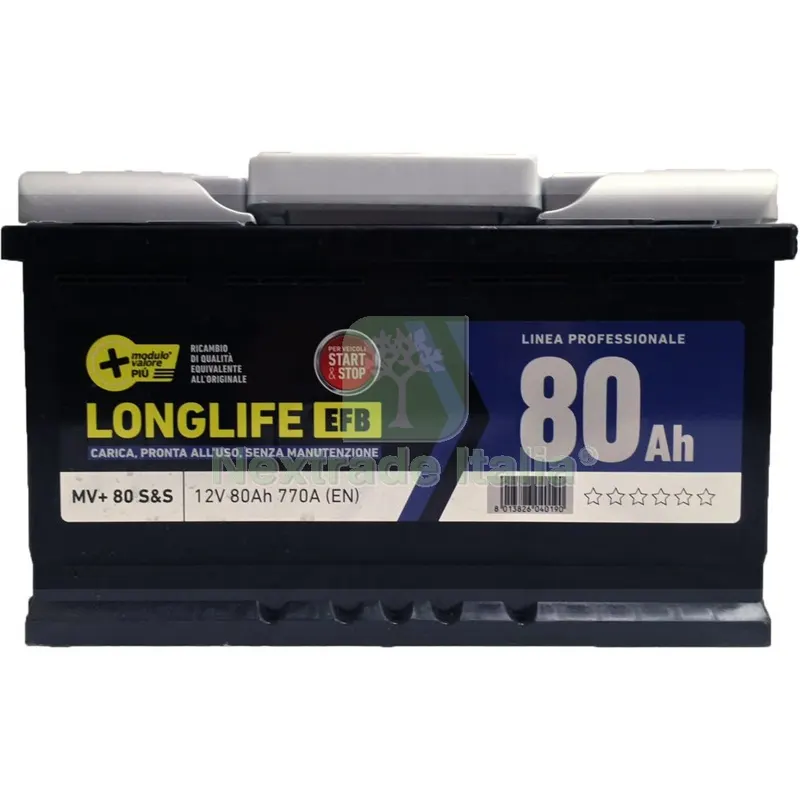 BATTERIA MV STARTSTOP 80AH 770A TECNOLOGIA EFB — Batterie e caricabatterie — rif. FERX.3385