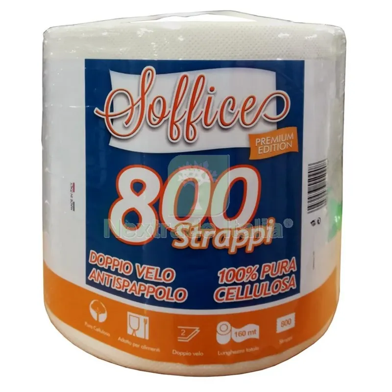 2PZ Bobina Carta 800 Strappi Pura Ovata di Cellulosa con Maniglia — Maniglie e pomelli — rif. FERX.33895