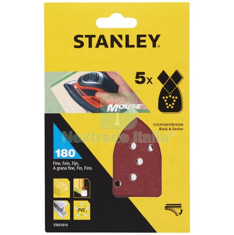 PIRANHA/ X31014 5 FOGLI VELCROSOSO X MOUSE GR.180 — Adesivi e sigillanti — rif. FERX.34179 PIRANHA/ X31014 5 FOGLI VELCROSOSO X MOUSE GR.180 — Adesivi e sigillanti — rif. FERX.34179