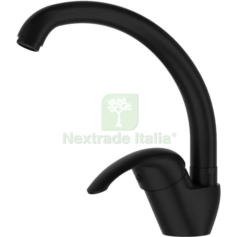 SERIE EURO MISCELATORE LAVELLO CANNA ALTA NERO OPACO — Rubinetti e valvole — rif. FERX.3436