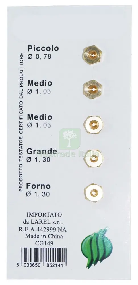 5CF SET 5 UGELLI GAS METANO PER CUCINA — Sanitari e ceramiche — rif. FERX.34488