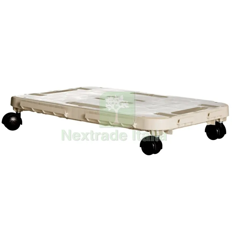PEDANA CON RUOTE CM. 48X29X12,5 ECRU — Casalinghi e organizzazione — rif. FERX.345 PEDANA CON RUOTE CM. 48X29X12,5 ECRU — Casalinghi e organizzazione — rif. FERX.345