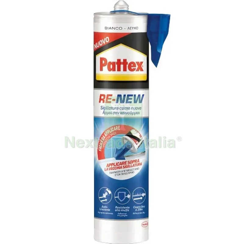 12PZ PATTEX BAGNO SANO RE-NEW BIANCO CARTUCCIA 280 ML. — Adesivi e sigillanti — rif. FERX.3458 12PZ PATTEX BAGNO SANO RE-NEW BIANCO CARTUCCIA 280 ML. — Adesivi e sigillanti — rif. FERX.3458