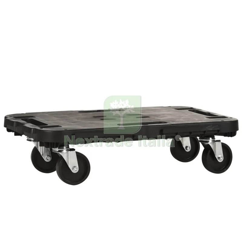 Pedana con Ruote Portata 300KG CM.48X29X12,5 Nera — Attrezzi da giardino — rif. FERX.3463