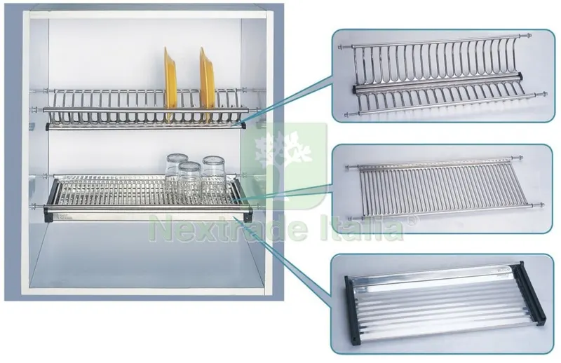 Mensole Colapiatti Acciaio Inox con Vaschetta CM. 86 — Arredo — rif. FERX.34696 Mensole Colapiatti Acciaio Inox con Vaschetta CM. 86 — Arredo — rif. FERX.34696