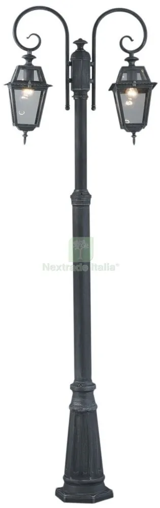 Lampione a 2 Bracci "milano" Grigio Ghisa — Illuminazione — rif. FERX.34801 Lampione a 2 Bracci "milano" Grigio Ghisa — Illuminazione — rif. FERX.34801