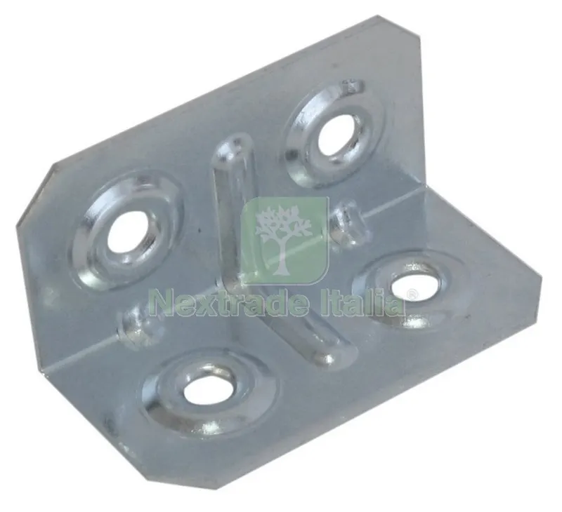 100PZ PIASTRINA QUADRA PIEGATA 40X20X20 MM ZINCATA — Piastre e angolari — rif. FERX.34851