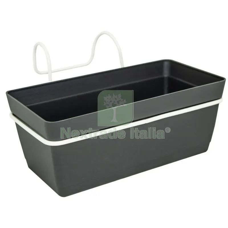Confezione 3 Balconette CM.21X10X8H Antracite — Vasi e fioriere — rif. FERX.34944 Confezione 3 Balconette CM.21X10X8H Antracite — Vasi e fioriere — rif. FERX.34944