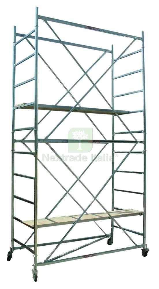 PONTEGGIO ACCIAIO GRIM 76X165XH370 CM — Scale e ponteggi — rif. FERX.35019 PONTEGGIO ACCIAIO GRIM 76X165XH370 CM — Scale e ponteggi — rif. FERX.35019