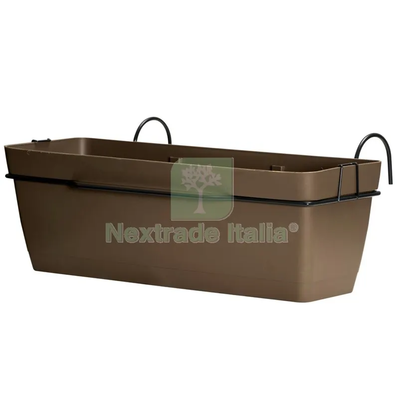 8PZ Balconiera CM 49X16X16H con Agganci Tortora — Vasi e fioriere — rif. FERX.35083 8PZ Balconiera CM 49X16X16H con Agganci Tortora — Vasi e fioriere — rif. FERX.35083