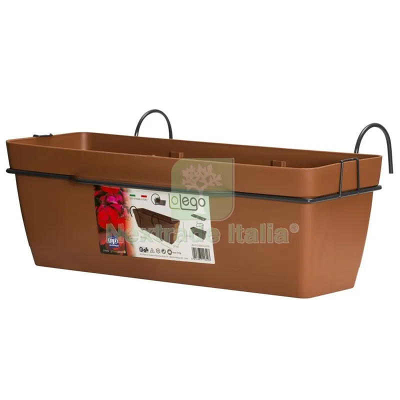 8PZ Balconiera CM 49X16X16H con Agganci Coccio — Vasi e fioriere — rif. FERX.3509 8PZ Balconiera CM 49X16X16H con Agganci Coccio — Vasi e fioriere — rif. FERX.3509