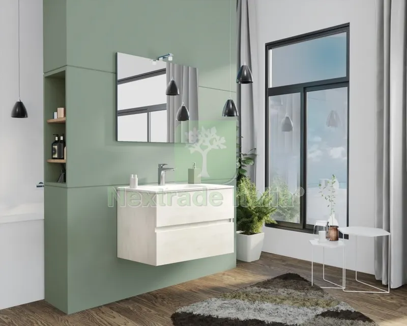 Mobile Bagno NEW Splash CM.80 Rovere Bianco — Accessori bagno — rif. FERX.3518 Mobile Bagno NEW Splash CM.80 Rovere Bianco — Accessori bagno — rif. FERX.3518