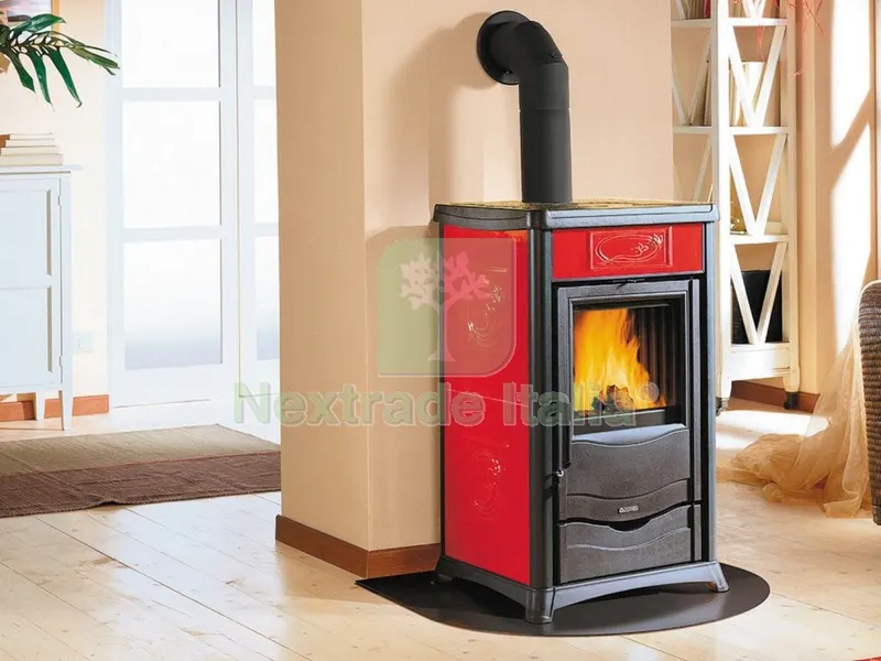 Stufa a Legna CER. Rossella Plus Liberty Bordeaux — Stufe e camini — rif. FERX.35192