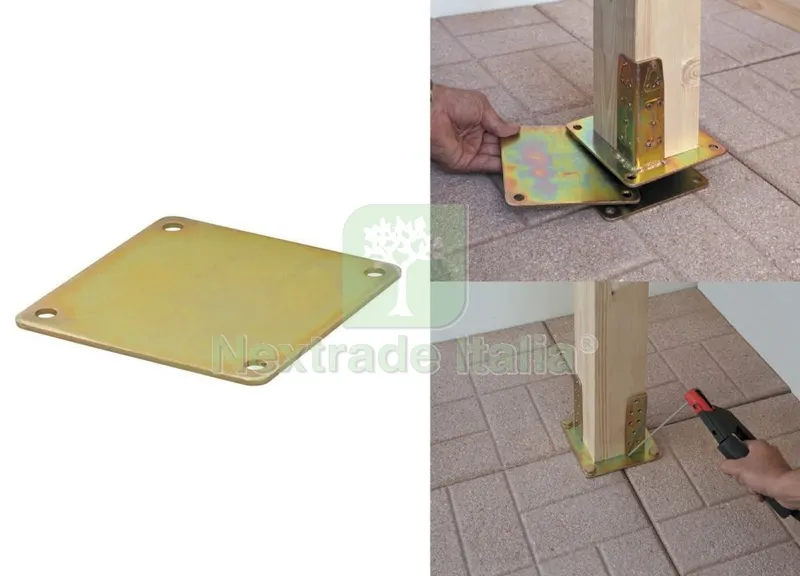 PIASTRA PIANA IN ACCIAIO TROPICALIZZATO MM 3,5X150X150 — Tasselli e ancoraggi — rif. FERX.3520