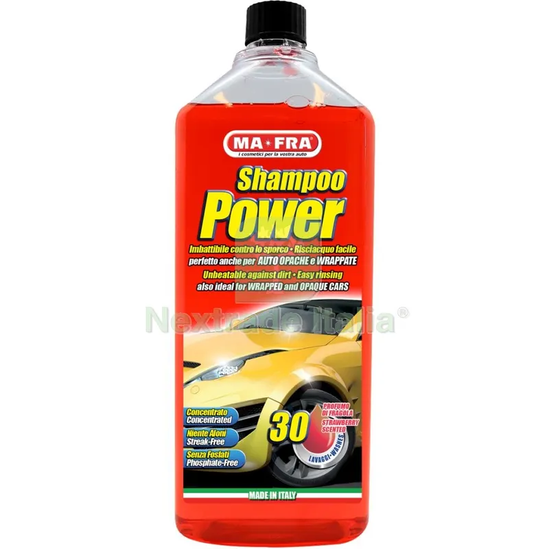 6PZ MAFRA SHAMPOO POWER CONCENTRATO 1 L — Cura e pulizia auto — rif. FERX.3539