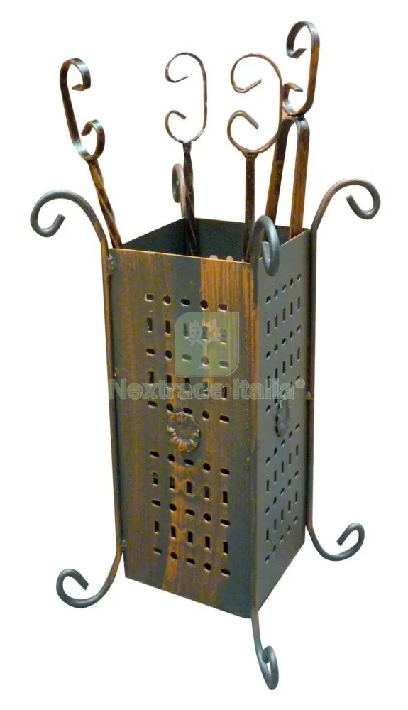 2PZ Set Camino Ferro Battuto "parigi" — Stufe e camini — rif. FERX.35507