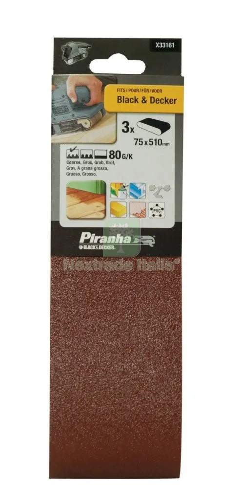 PIRANHA X33161 3 NASTRI 75X510 GR.80 — Tubi e raccordi — rif. FERX.35577