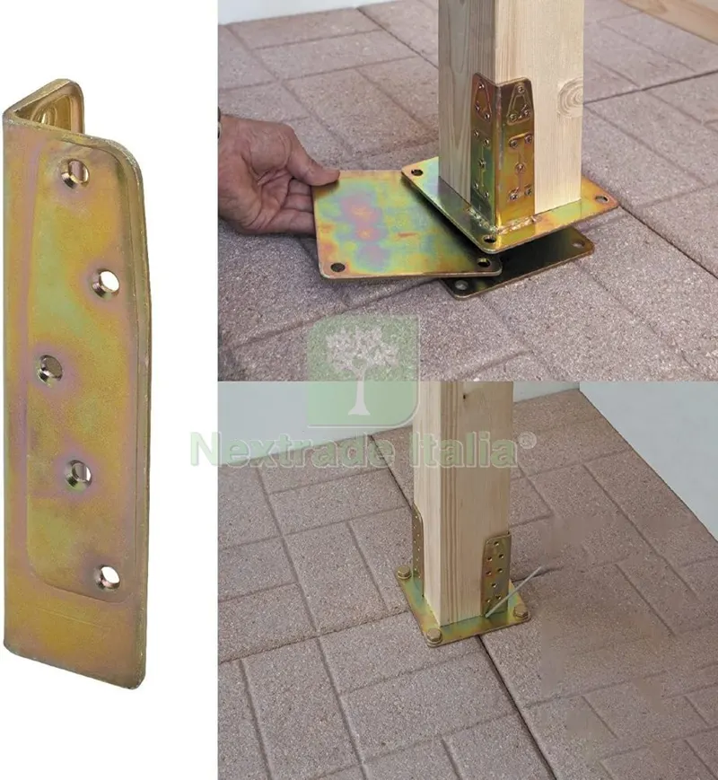 8PZ Piastra Angolare in Acciaio Tropicalizzato MM 140X40X40 — Ferramenta per legno e mobili — rif. FERX.3605 — foto 3