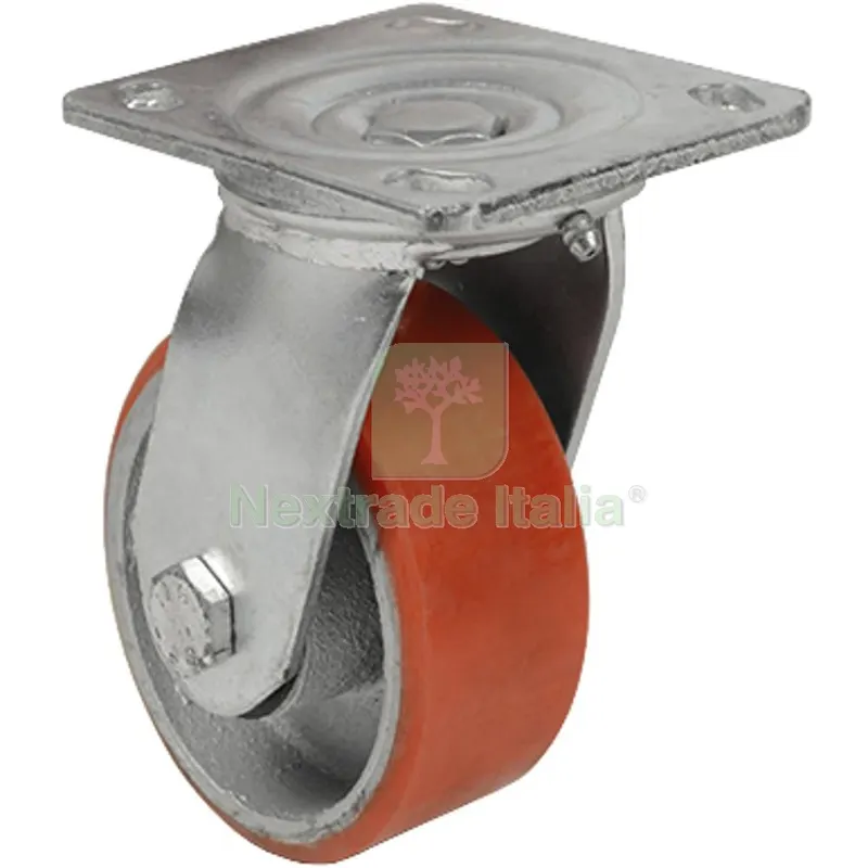 RUOTA IN POLIURETANO GIREVOLE MM 75X32 EXPORT — Tubi e raccordi — rif. FERX.3617