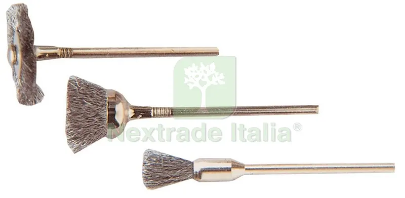 POGGI ART. 476.00 3 MINI SPAZZOLE GAMBO MM.3 — Punte, frese e dischi — rif. FERX.3628 POGGI ART. 476.00 3 MINI SPAZZOLE GAMBO MM.3 — Punte, frese e dischi — rif. FERX.3628