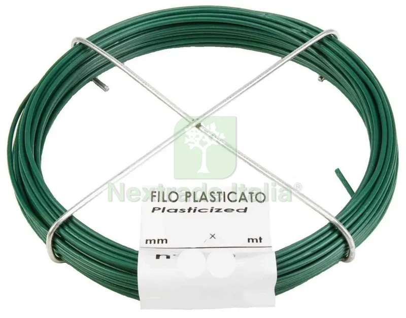 30PZ FILO PLASTIFICATO N. 4 MM 1 LUNGHEZZA 23 MT VERDE — Accessori recinzione — rif. FERX.36338 30PZ FILO PLASTIFICATO N. 4 MM 1 LUNGHEZZA 23 MT VERDE — Accessori recinzione — rif. FERX.36338