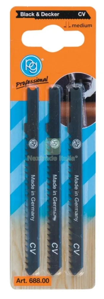 POGGI ART. 687.00 3 LAME X SEGHETTI ALTERNATIVI A DENTI GROS — Punte, frese e dischi — rif. FERX.3650