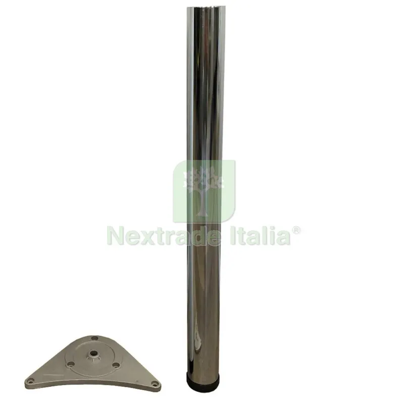 4PZ PIEDE ACCIAIO X TAVOLI DIAMETRO 60 CM.71 COLORE CROMO — Tubi e raccordi — rif. FERX.36546 4PZ PIEDE ACCIAIO X TAVOLI DIAMETRO 60 CM.71 COLORE CROMO — Tubi e raccordi — rif. FERX.36546