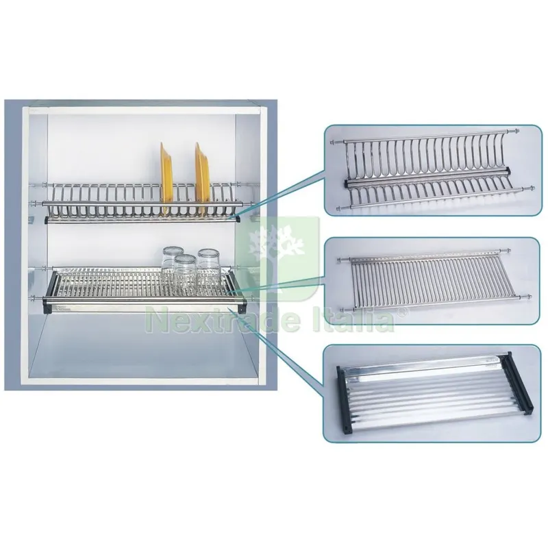 MENSOLE COLAPIATTI INOX CON VASCHETTA CM. 56 — Arredo — rif. FERX.36571 MENSOLE COLAPIATTI INOX CON VASCHETTA CM. 56 — Arredo — rif. FERX.36571