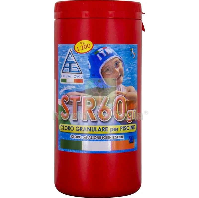 Cloro P/Piscina in Polvere STR60GR 1,2 KG — Tempo libero outdoor — rif. FERX.3658 Cloro P/Piscina in Polvere STR60GR 1,2 KG — Tempo libero outdoor — rif. FERX.3658