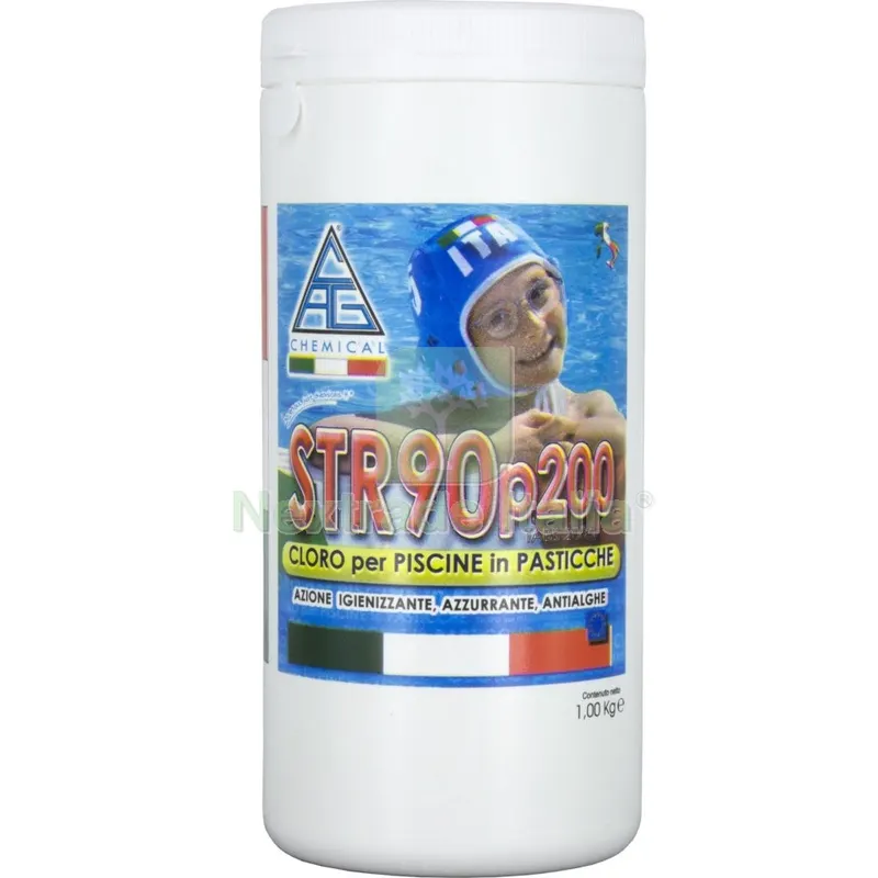 Cloro x Piscine in Pastiglie da GR.200 KG.1 STR90P200 — Piscine e strutture — rif. FERX.3659 Cloro x Piscine in Pastiglie da GR.200 KG.1 STR90P200 — Piscine e strutture — rif. FERX.3659