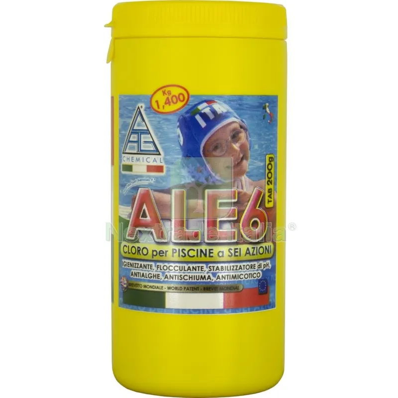 Cloro 6 Funzioni x PISC.PASTIGL.GR.200 KG.1,4 ALE6 — Tempo libero outdoor — rif. FERX.3672 Cloro 6 Funzioni x PISC.PASTIGL.GR.200 KG.1,4 ALE6 — Tempo libero outdoor — rif. FERX.3672